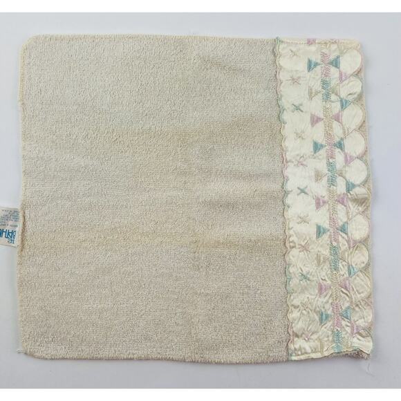 Bathworks Vintage 3 Piece Towel Set Pastel Satin Triangle Barth & Dreyfuss USA - Picture 4 of 11